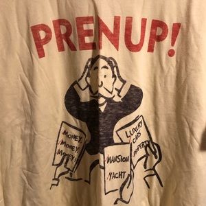 Junk Food Monopoly prenup tshirt xl